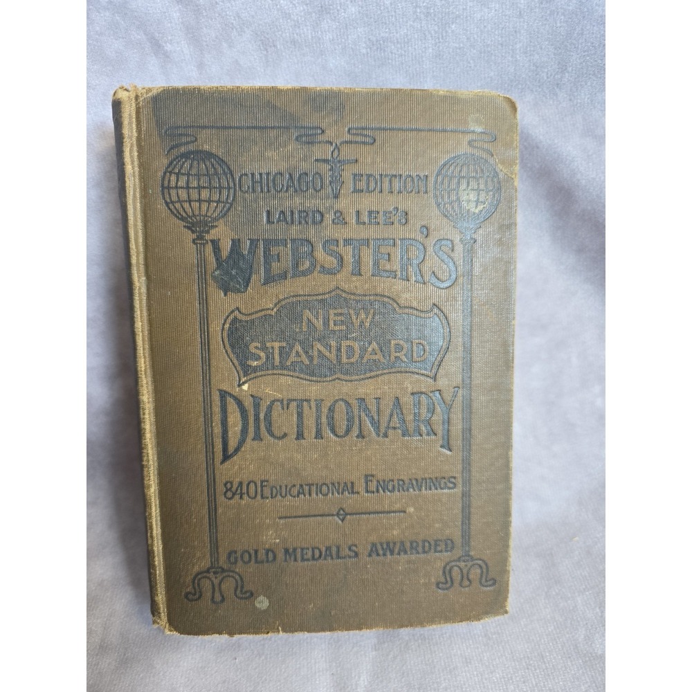 Laird & Lee's Chicago Websters New Standard Dictionary 840 Educational Engraves